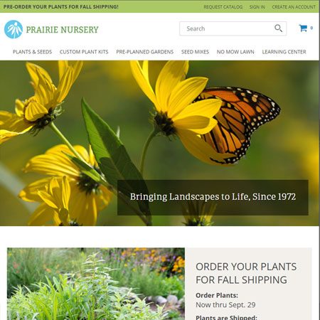 prairienursery.com screenshot