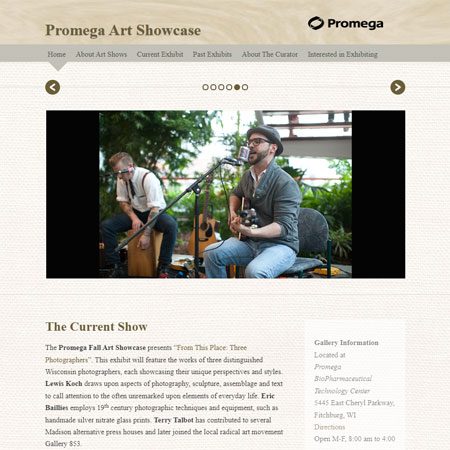 Promega Art home page